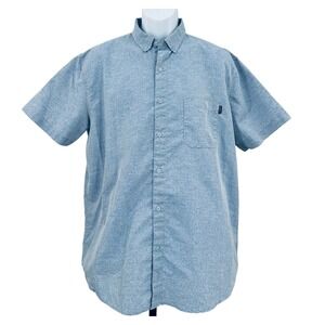 MOLOKAI SURF CO Light Blue Short Sleeve Button Down Shirt Camp Men's XL